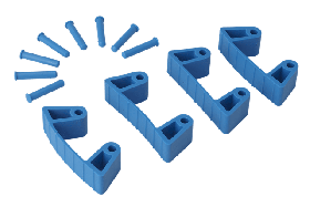VIKAN 1019 VEGGOPPHENG GUMMIHOLDER X 4 (flere farger)