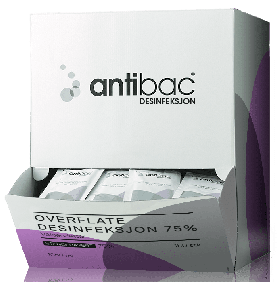 ANTIBAC OVERFLATEDESINFEKSJON 75%, 150 WIPES