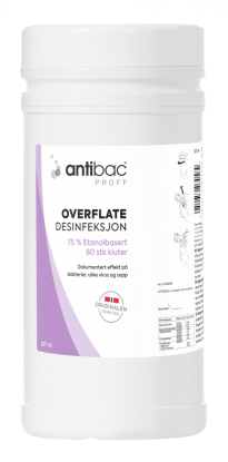 Antibac Overflatedesinfeksjon 75%, Kluter - 80 stk