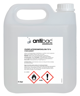 Antibac Overflatedesinfeksjon 75%, 4L Kanne