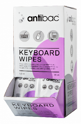 ANTIBAC KEYBOARD WIPES 80 stk